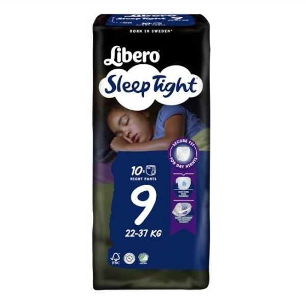 LIBERO SleepTight 9 <mark>F</mark>ralda-Cueca | 22-37kg | 10 Unid.