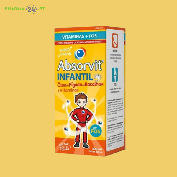 ABSORVIT Infantil Óleo de <mark>F</mark>ígado de Bacalhau + Vitaminas | 300ml