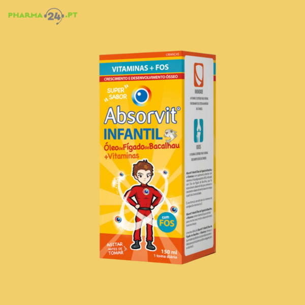 ABSORVIT Infantil Óleo de <mark>F</mark>ígado de Bacalhau + Vitaminas | 150ml