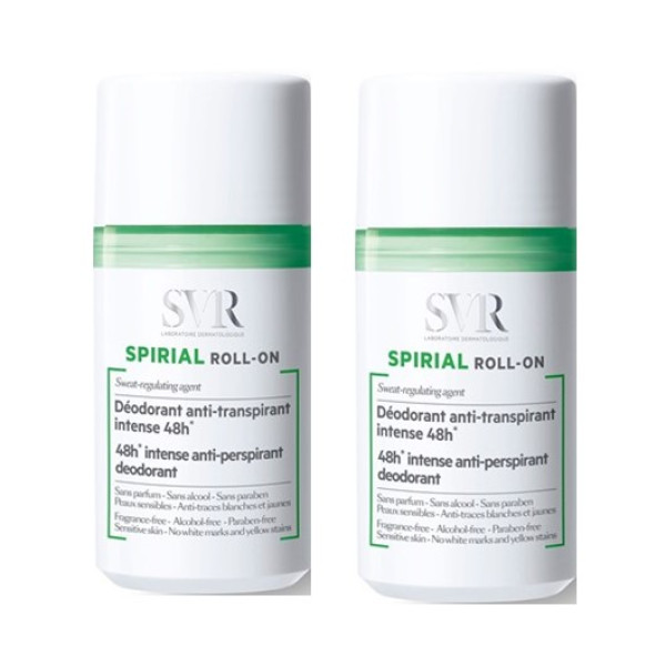 SVR SPIRIAL Duo Roll-on desodorizante 2 x 50 ml com Oferta de 2ª Embalagem
